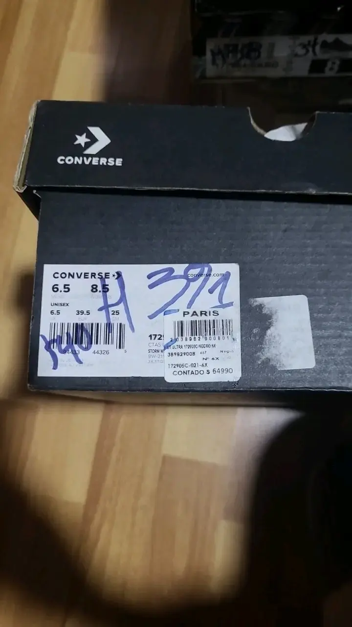 Zapatillas Converse negras con detalles naranjas - 5