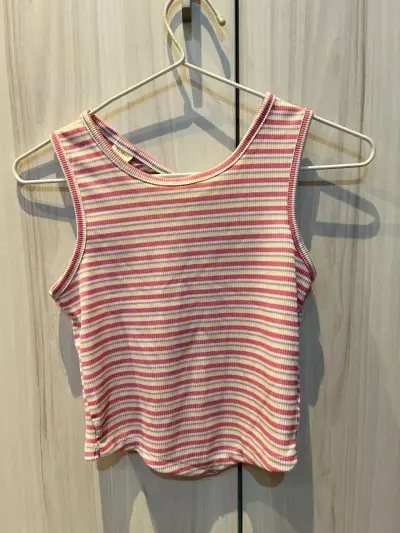 Polera sin mangas rayada para niña Tribu talla 10 - miniatura 1