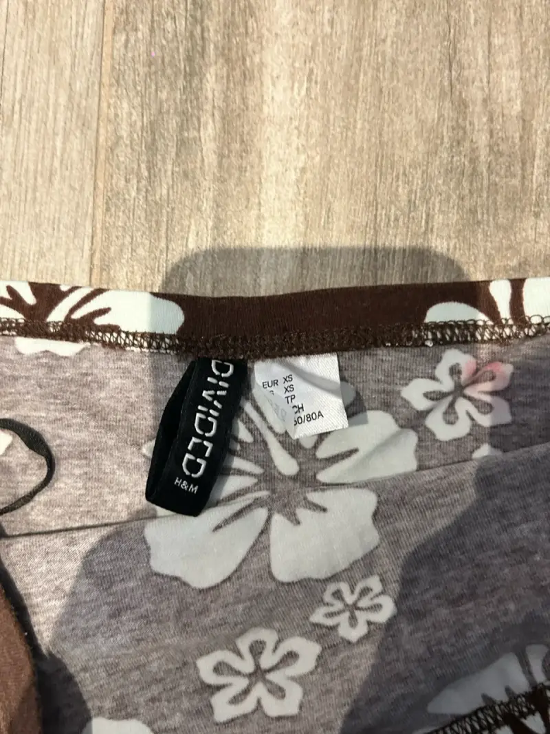 Top strapless floral marrón H&M - 2