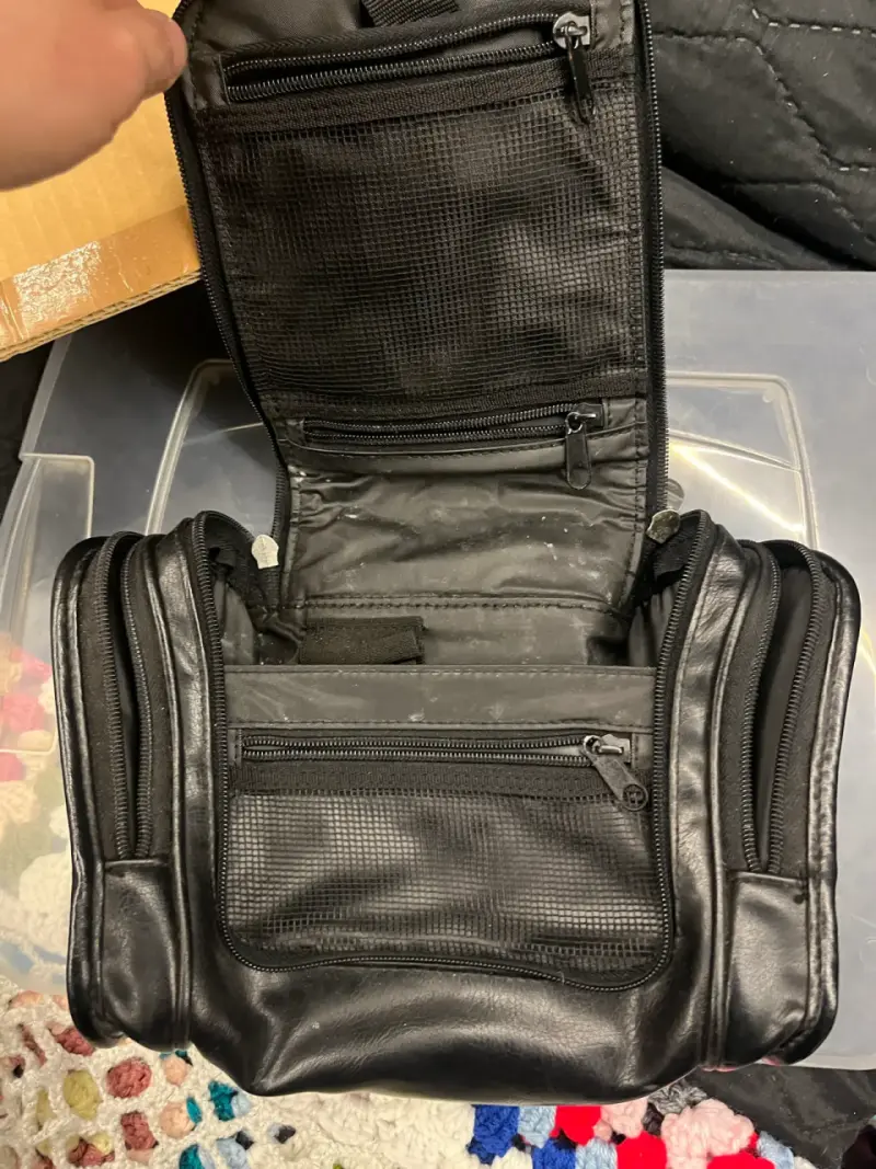 Neceser de viaje de cuero negro - 2