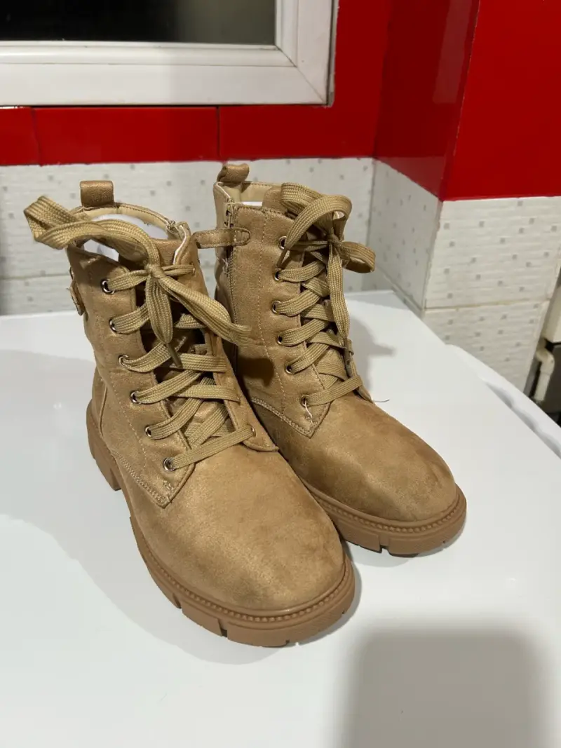 Botines de gamuza beige bubblegummers t35 niña - 1