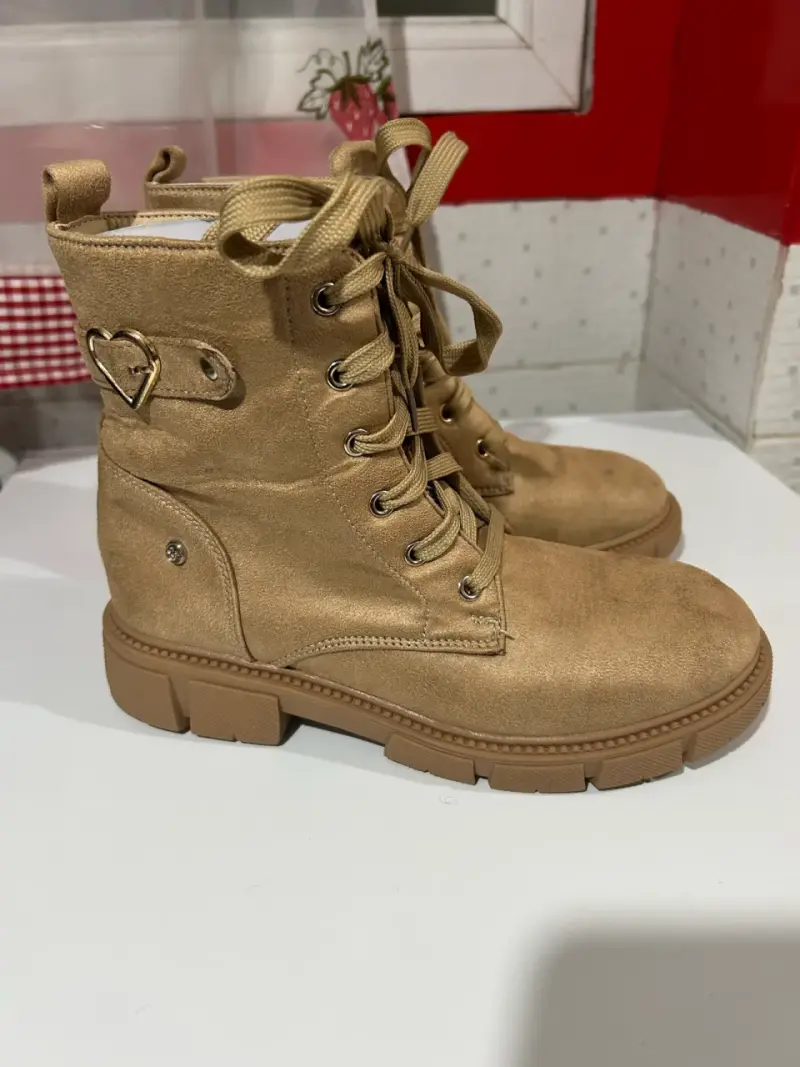 Botines de gamuza beige bubblegummers t35 niña - 3