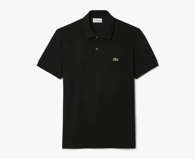Polera Polo Negra Lacoste Clásica