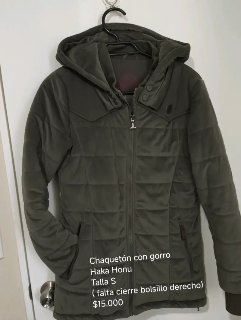 Chaquetón con gorro Haka Honu verde talla S - 1