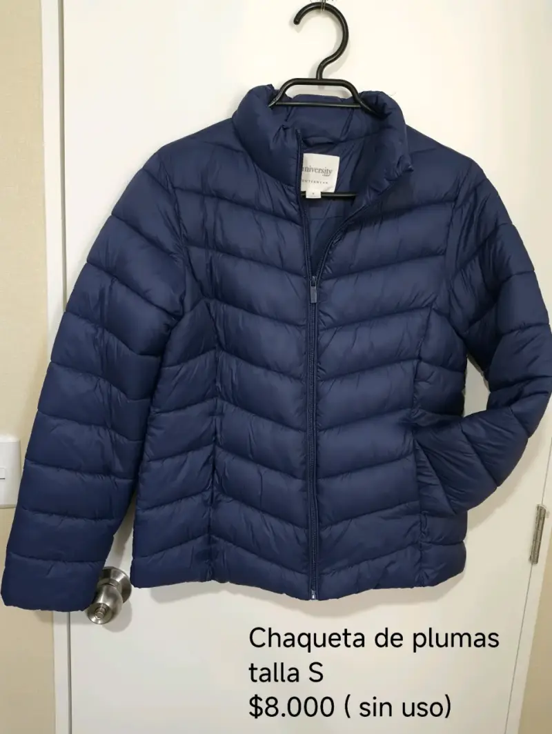 Chaqueta de plumas azul talla S sin uso