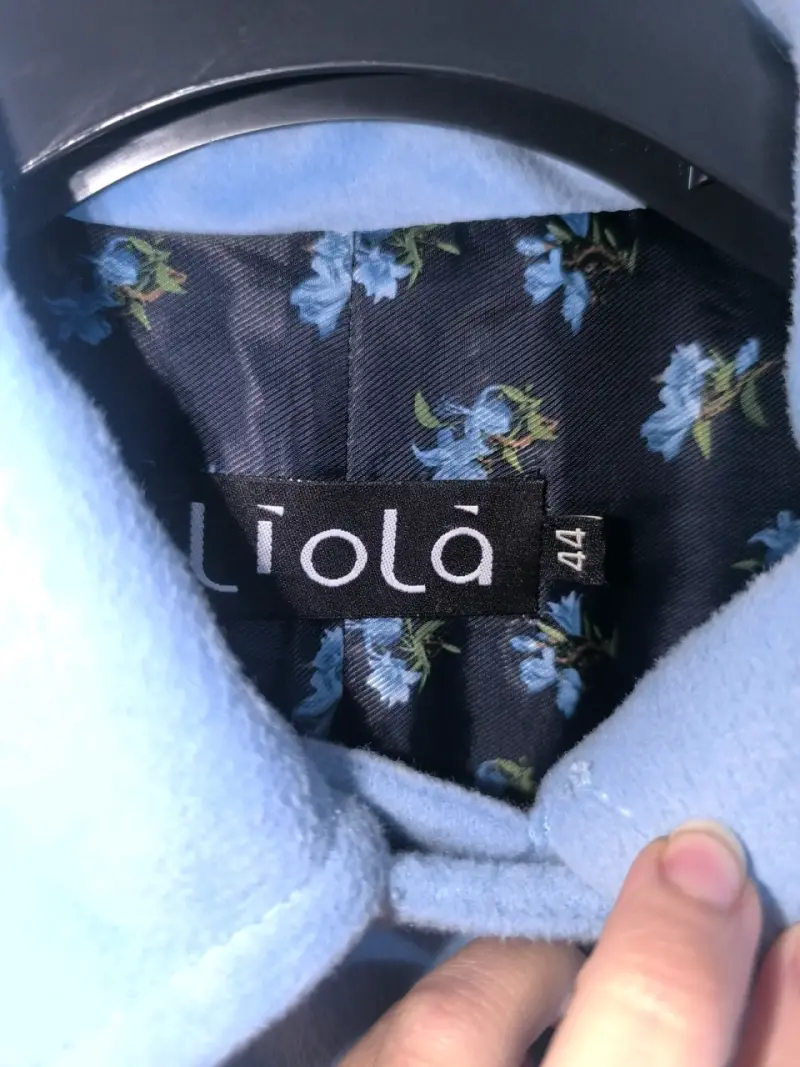 Abrigo azul claro de lana Liolà para mujer - 2