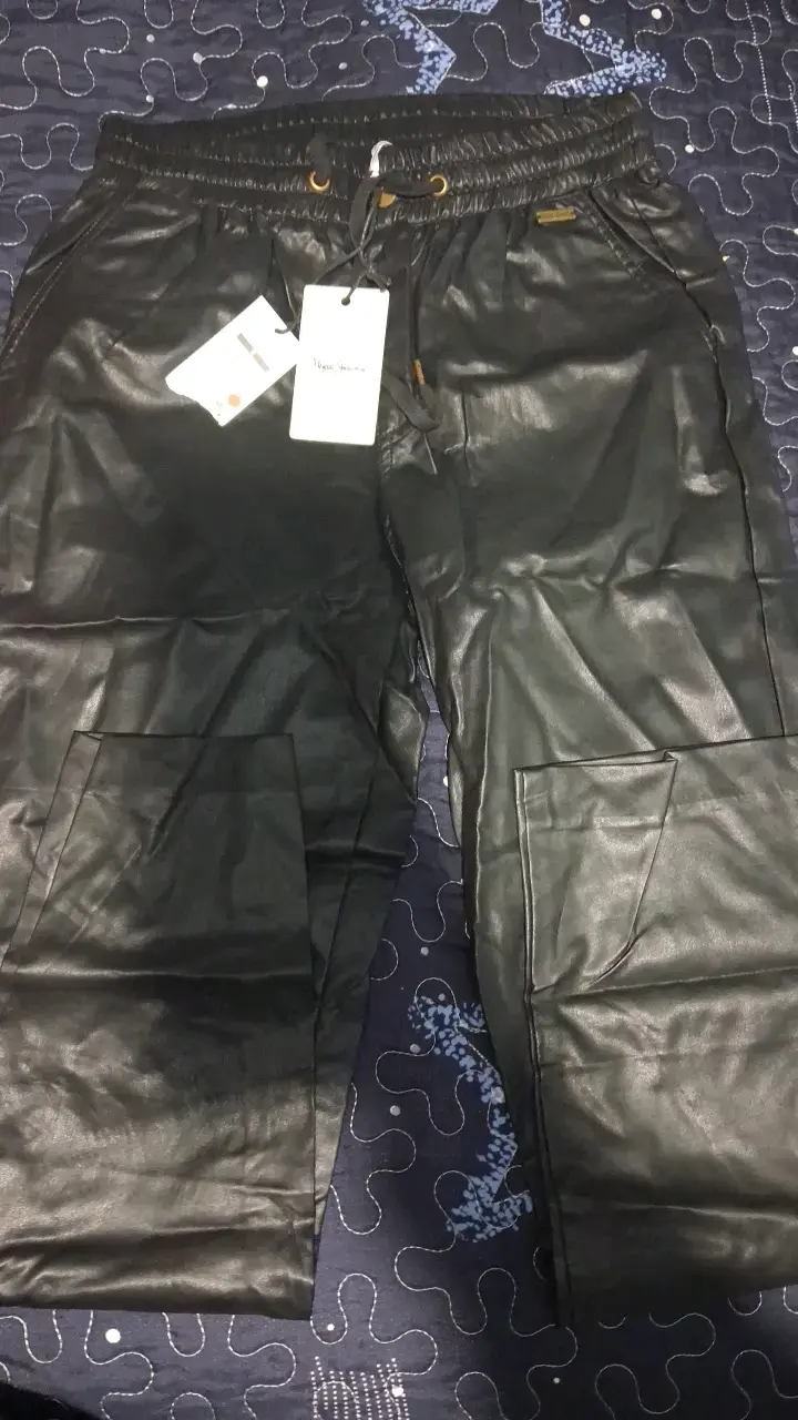 Pantalones de cuero sintético negros Pepe Jeans - 1