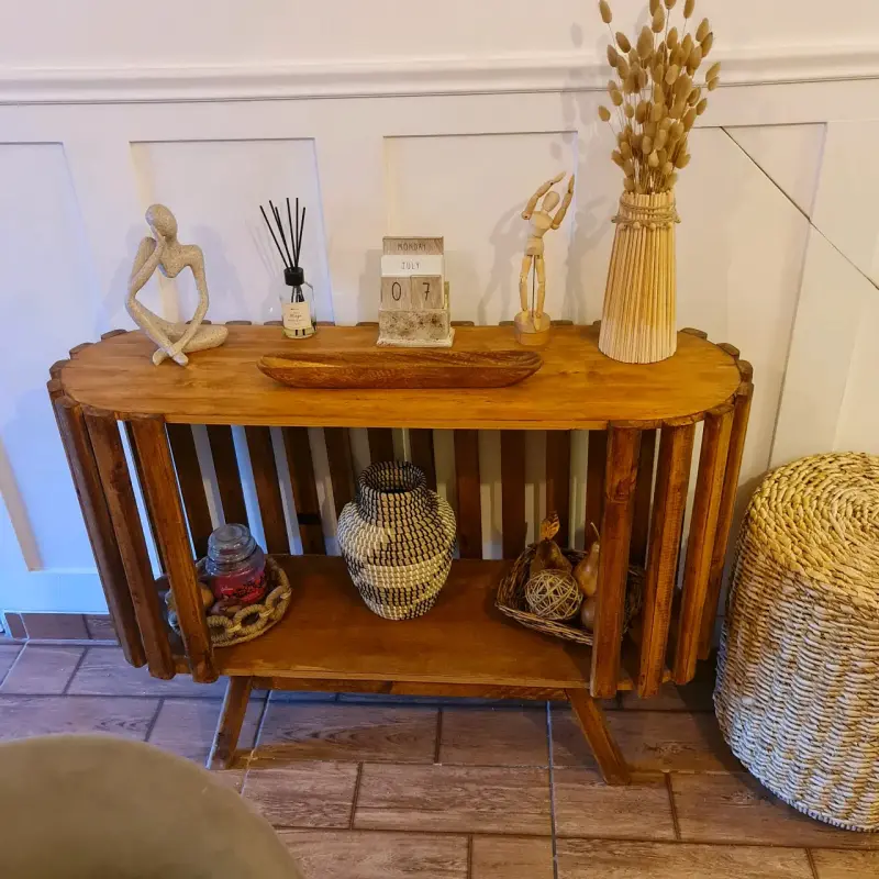 Mesa de madera rústica para decoración - 3