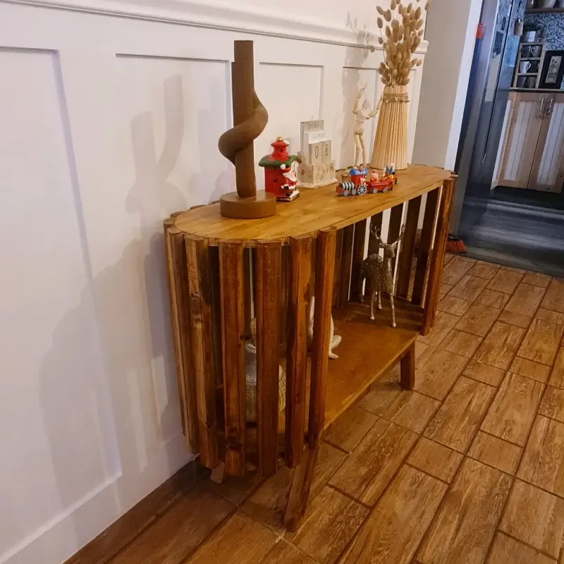 Mesa de madera rústica para decoración - 5