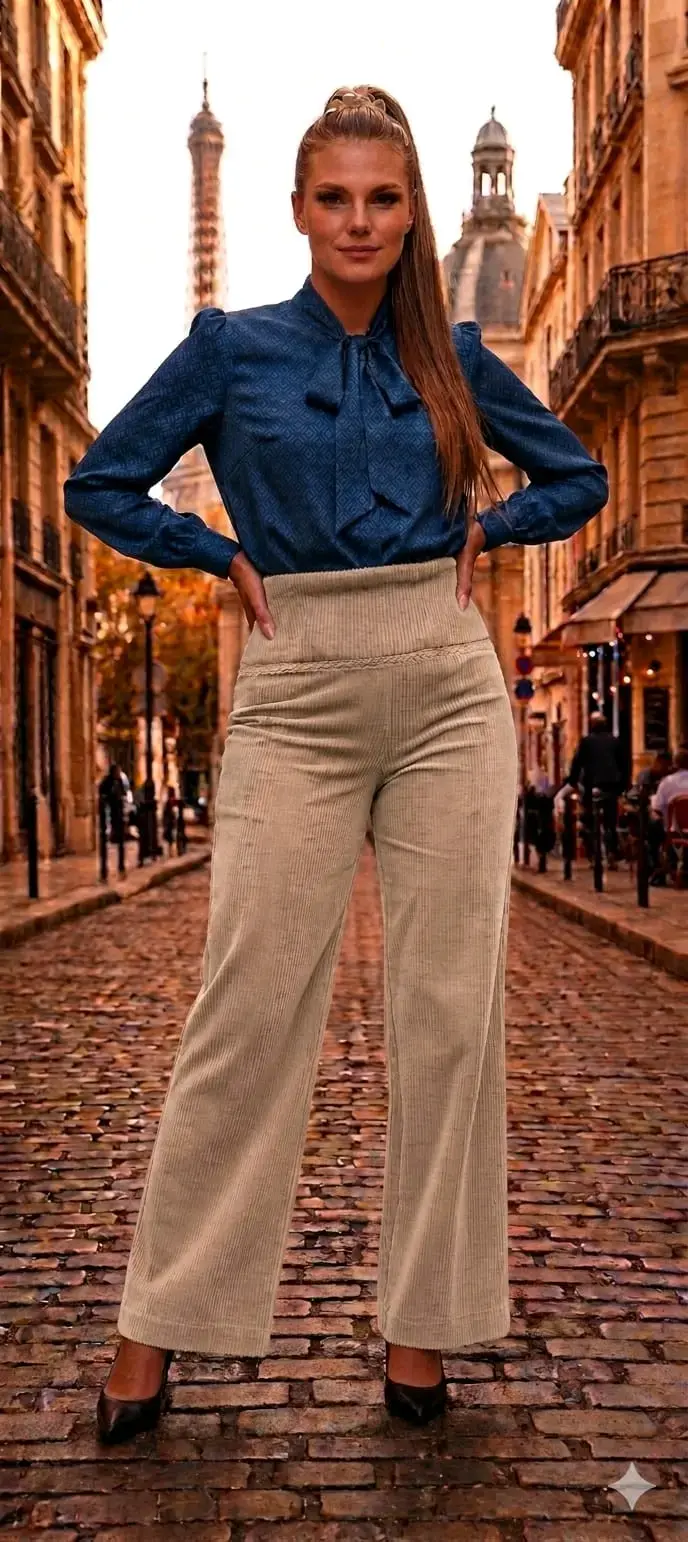 Pantalón Cotelé Elasticado AFRANELADO TallaM