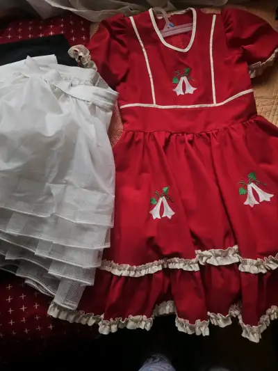 Vestido de huasa chilena para niña con enagua - miniatura 1