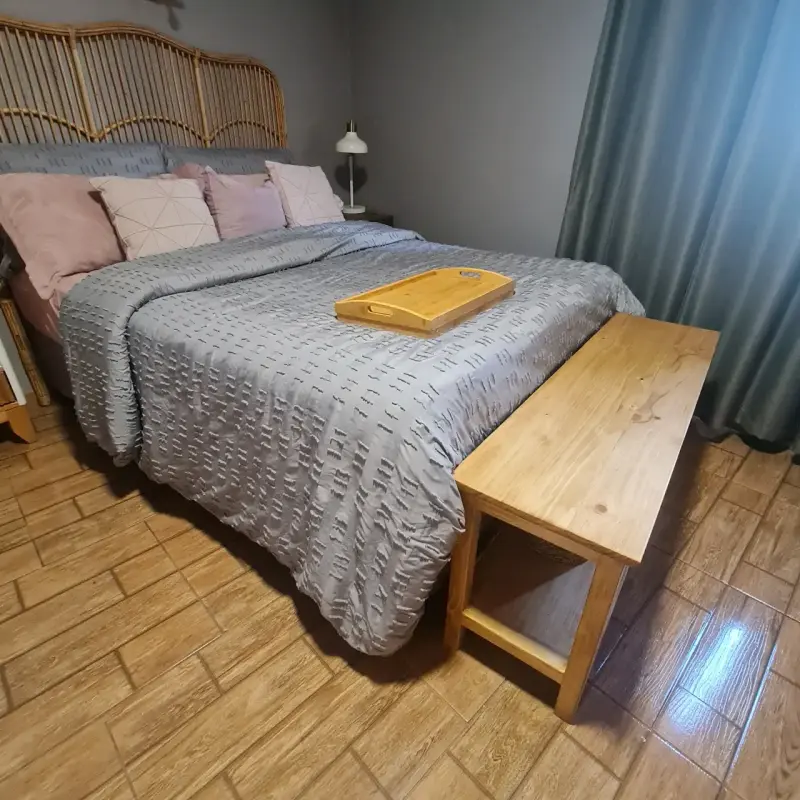 Banco de madera para dormitorio estilo rústico - 6