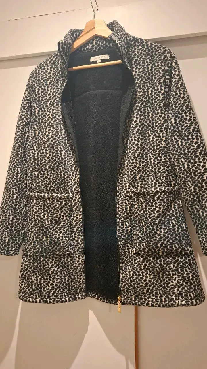 Chaqueta de lana con estampado animal print - 1