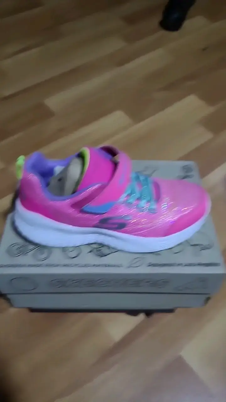 Zapatillas deportivas infantiles Skechers rosa brillante - 2
