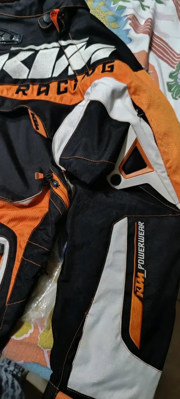 Chaqueta de moto KTM Racing negra y naranja - 4