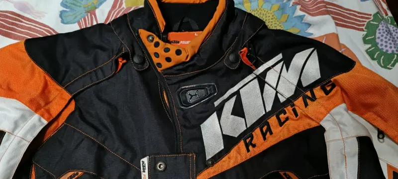 Chaqueta de moto KTM Racing negra y naranja - 5