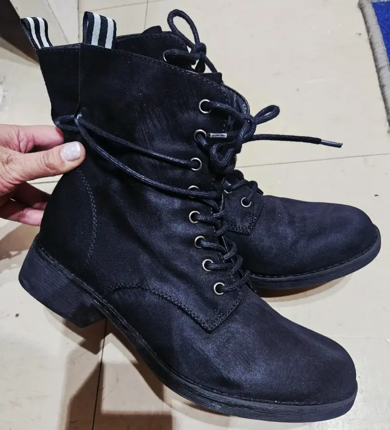 Botas negras de cuero para mujer talla 40 - 1
