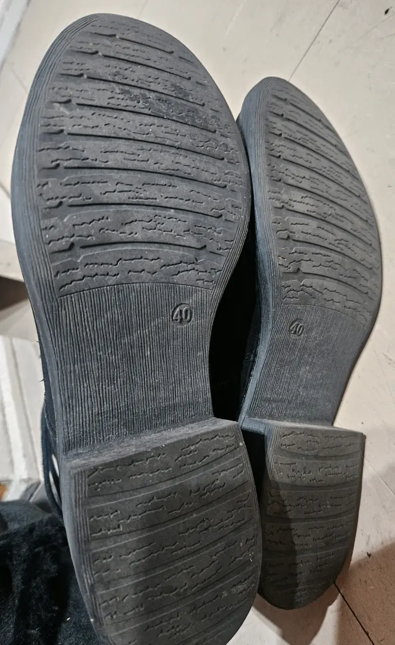 Botas negras de cuero para mujer talla 40 - 2