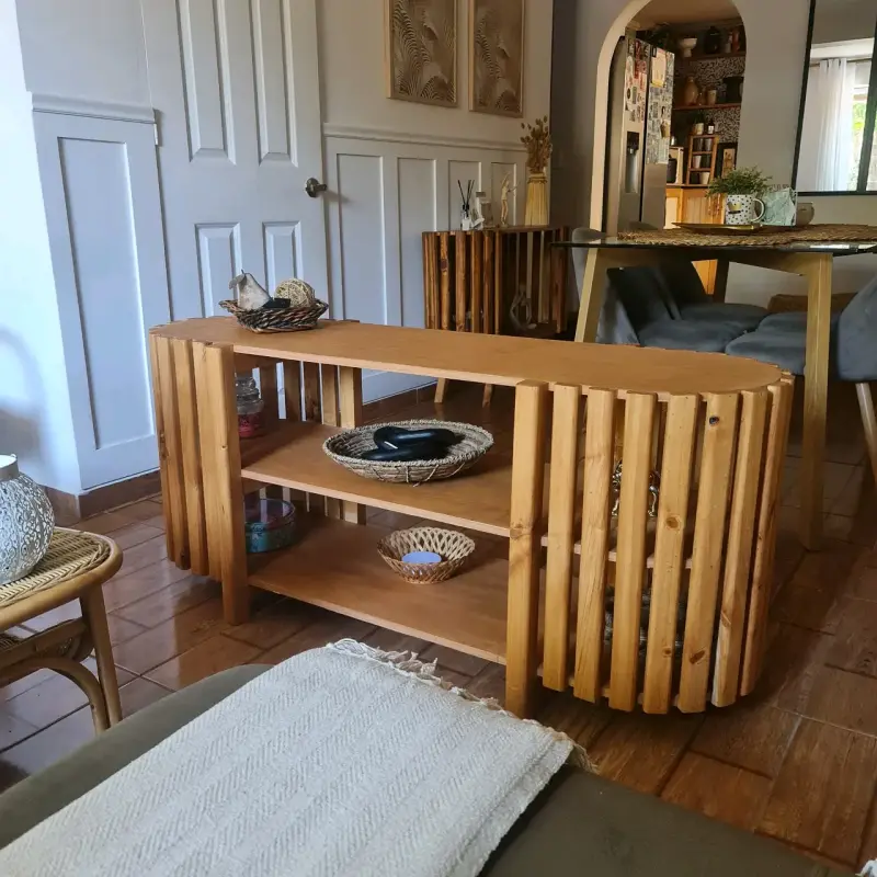 Mesa rack para tv de Madera 3 niveles 58" - 3