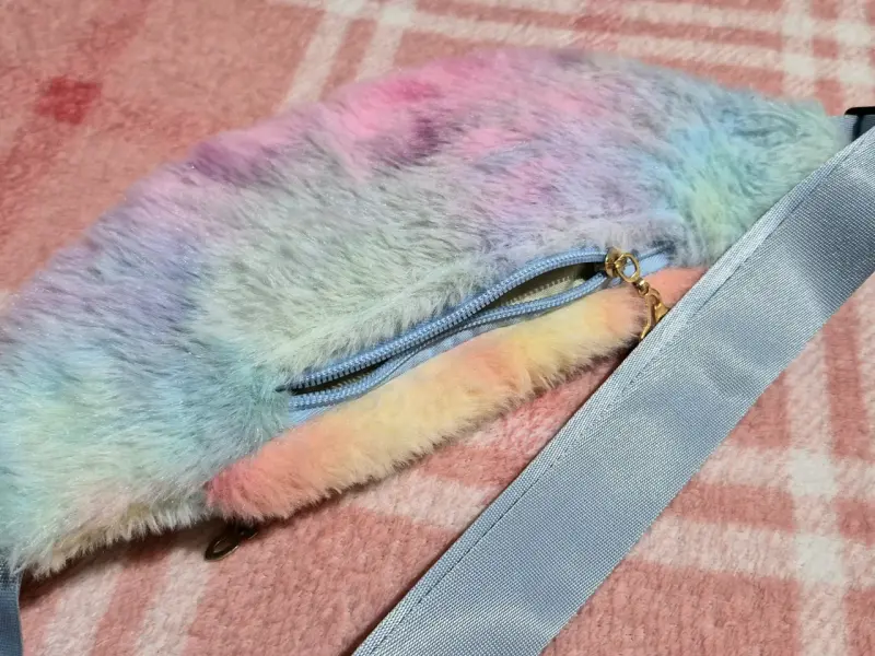 Riñonera de felpa, diseño de gato - 2