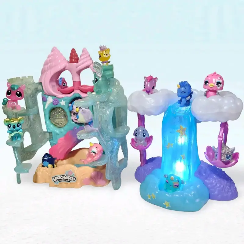 Lote Hatchimals con luces y figuras. - 1