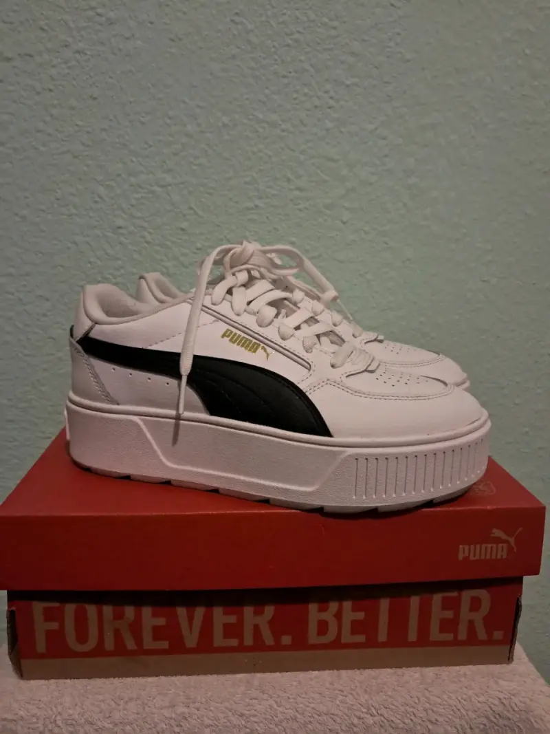 Zapatillas deportivas blancas Puma con plataforma - 1