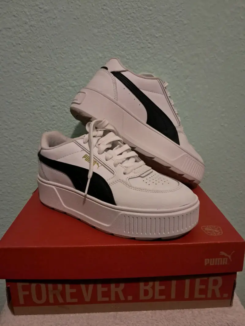 Zapatillas deportivas blancas Puma con plataforma - 2