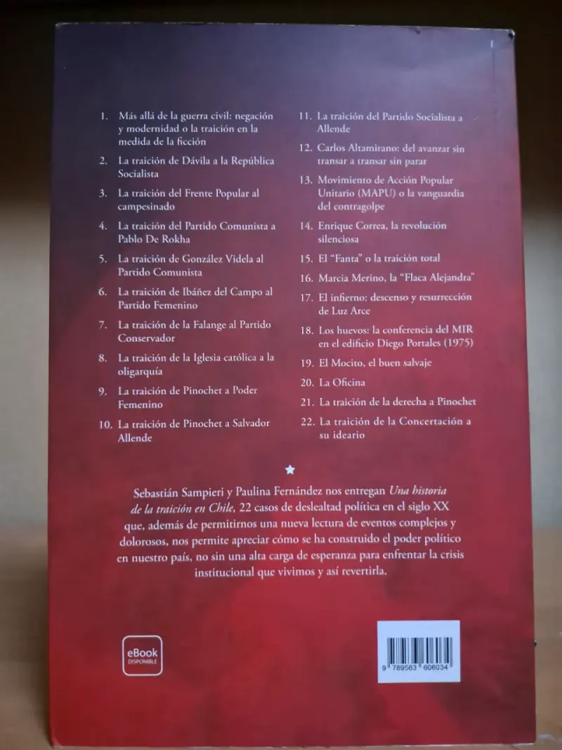 Libro Una Historia De La Traición En Chile - 3