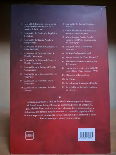 Libro Una Historia De La Traición En Chile - miniatura 3