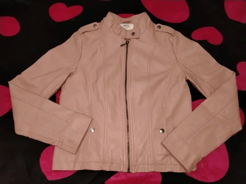 Chaqueta de cuero beige Sybilla talla M - 1