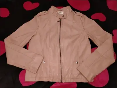 Chaqueta de cuero beige Sybilla talla M - miniatura 1