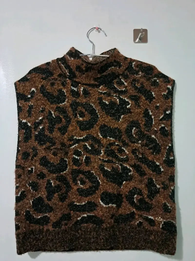 Chaleco sin mangas con diseño animal print - 1