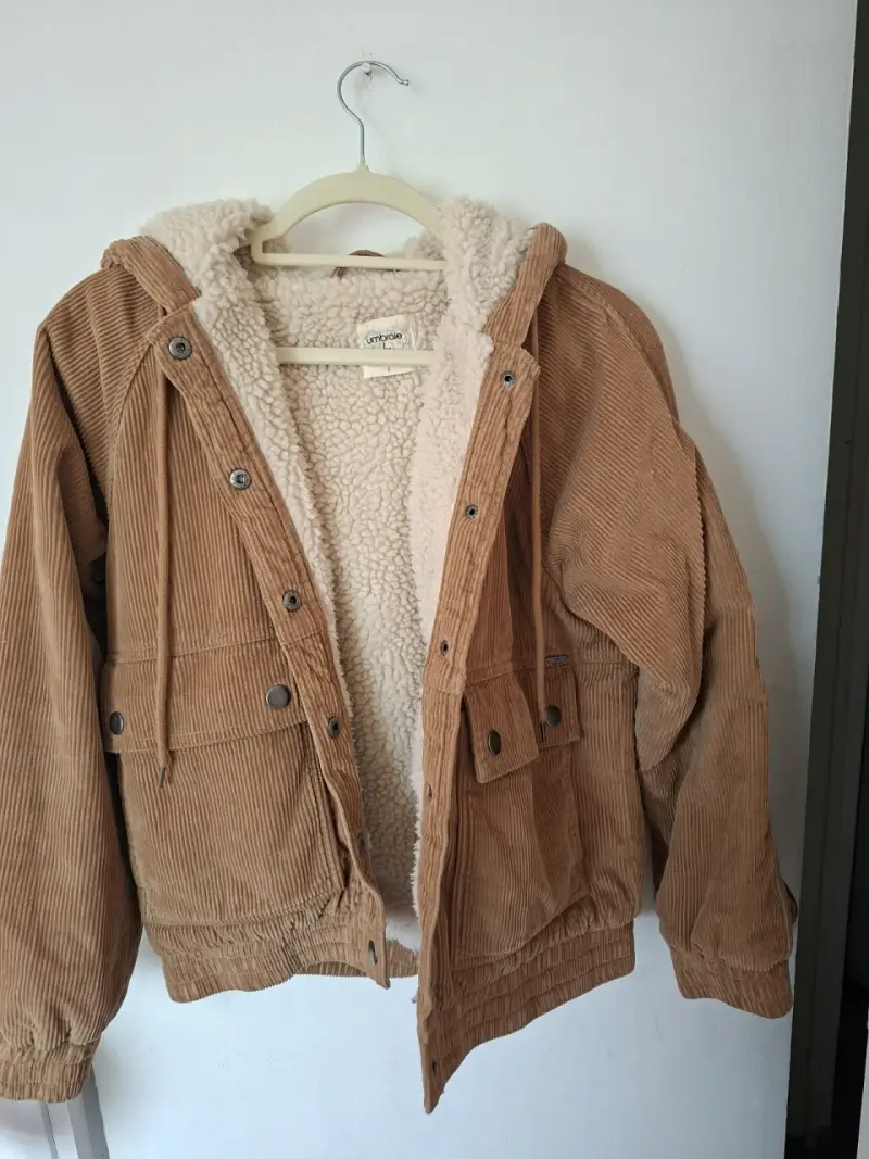 Chaqueta de cotelé forrada con chiporro - 1