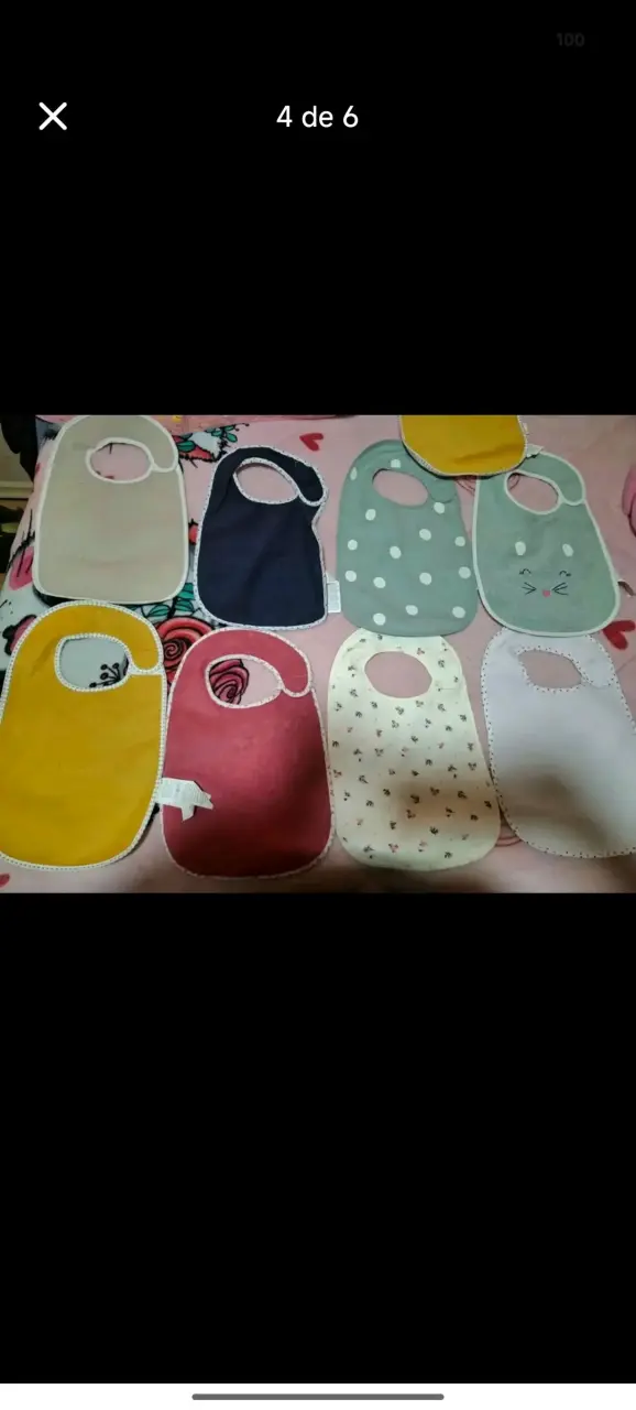 Set de 12 Baberos para Bebé de Colores Variados - 4