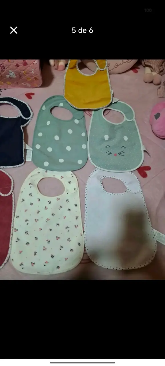 Set de 12 Baberos para Bebé de Colores Variados - 5