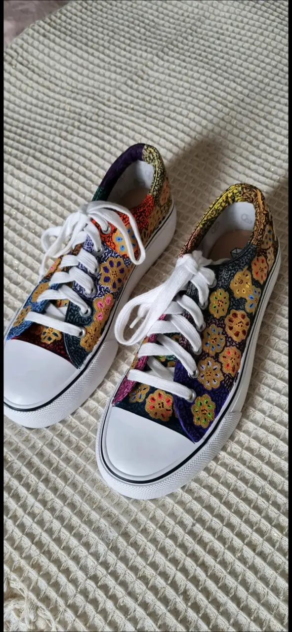 Zapatillas de lona pintadas a mano - 2