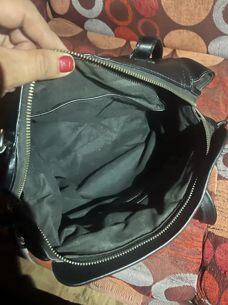 Bolso de cuero negro elegante - 2