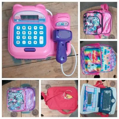 Lote de jugues  , mochilas y tina - miniatura 1