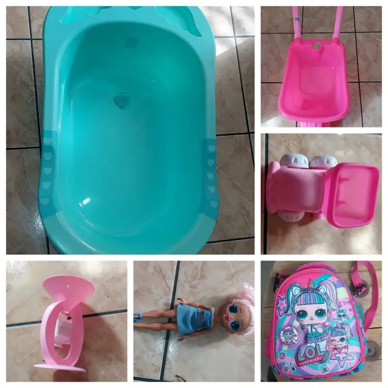 Lote de jugues  , mochilas y tina - 2