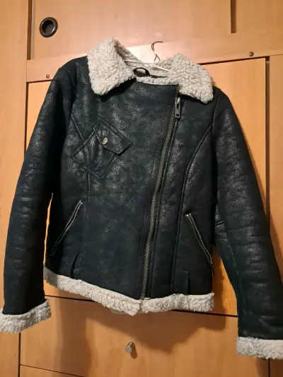 Chaqueta de cuero sintético con forro de borrego Ellus - miniatura 2