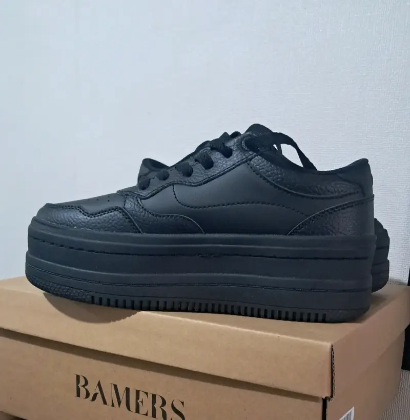 Zapatillas negras plataforma Bamers - 3