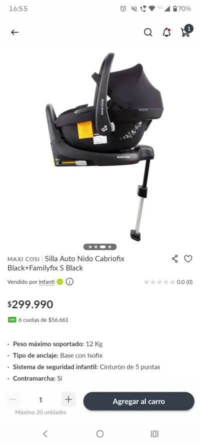 Silla de Auto Maxi-Cosi Cabriofix con Base Is - miniatura 1