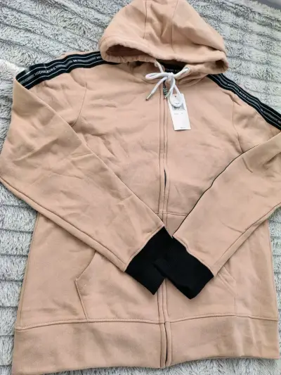 Polerón con capucha Michael Kors beige talla m - miniatura 1