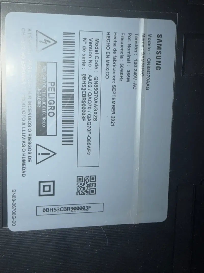 Televisor Samsung QN85Q70AA 85 pulgadas 4K - 3