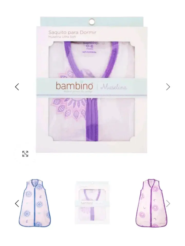 Saquito para dormir de bebé Bambino muselina - 3
