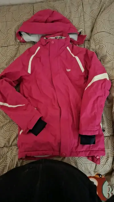 Chaqueta de invierno rosa lippi con capucha - miniatura 1