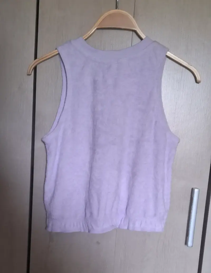 Polera sin mangas lila de algodón reciclado H&M - 2