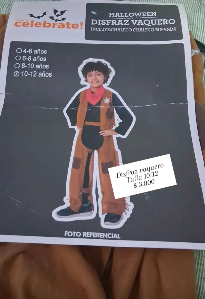 Disfraz de Vaquero para Niños Talla 10-12 - 2