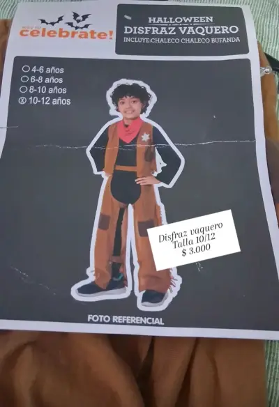 Disfraz de Vaquero para Niños Talla 10-12 - miniatura 2