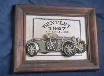Cuadro Decorativo Vintage de Autos Clásicos Ford y Bentley - miniatura 2